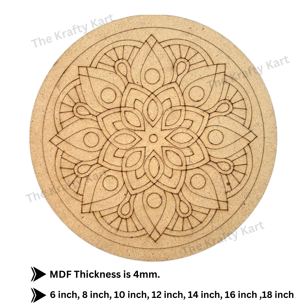 Pre Marked Round Mandala Mdf (C)