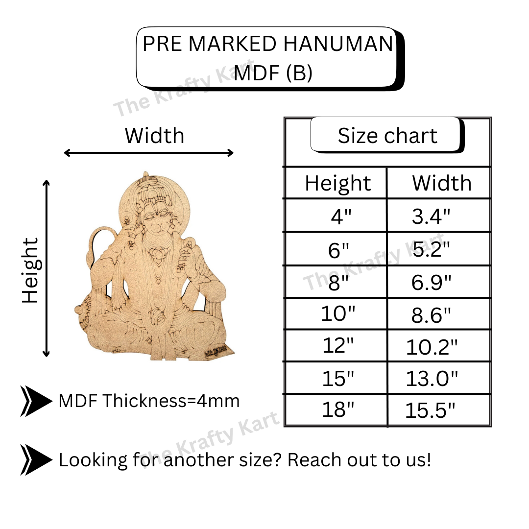 Pre Marked Hanuman Mdf (B)