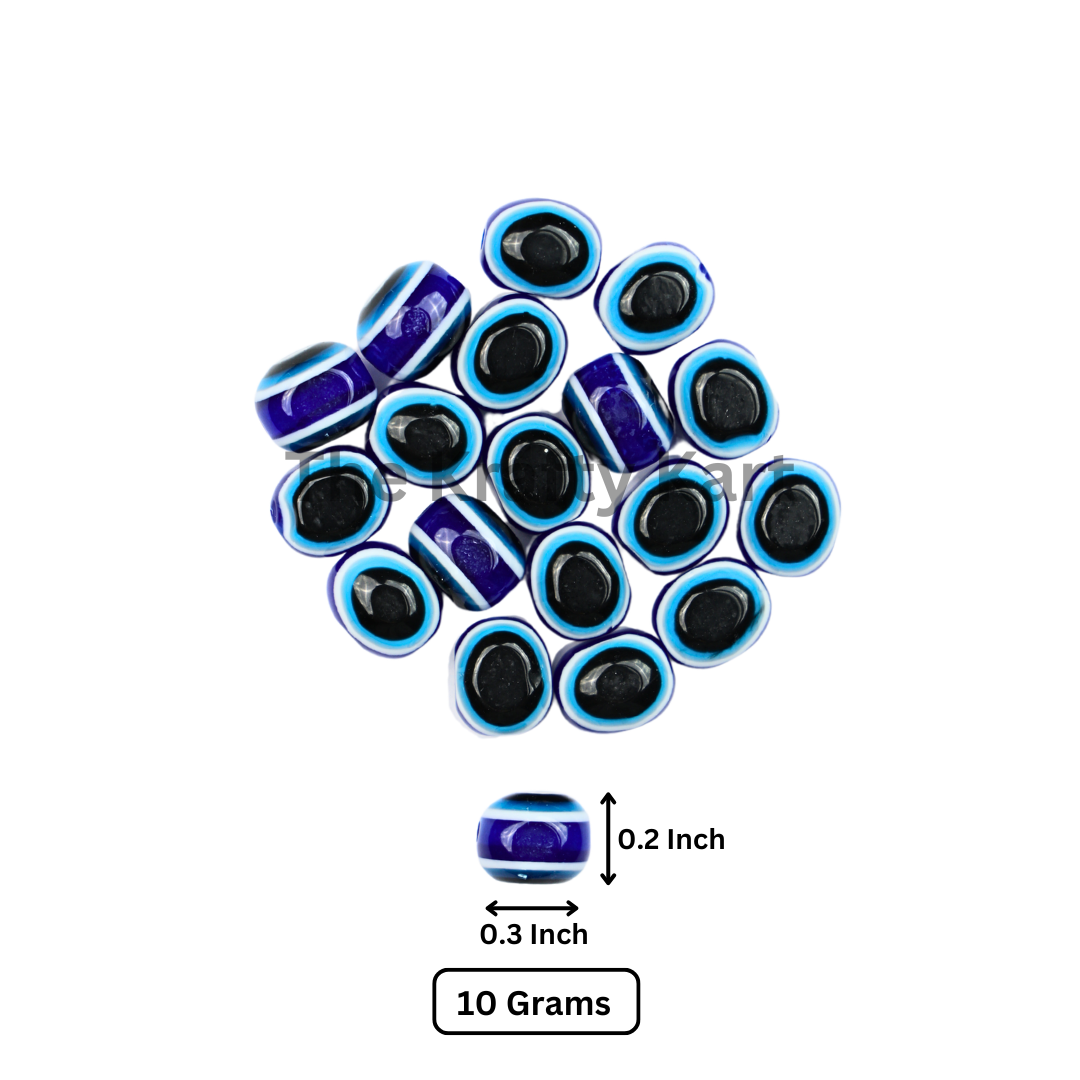 Oval Evil Eye Beads
