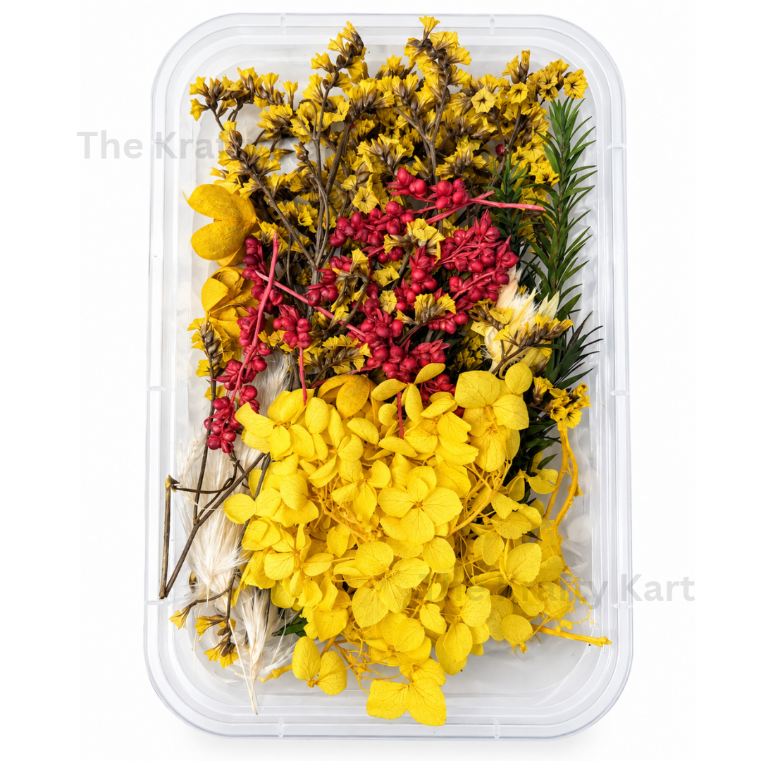 Yellow & Red Dry Flower Box