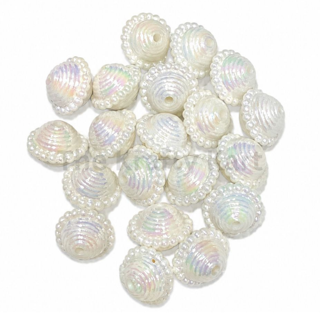 Shiny White Rakhi Beads