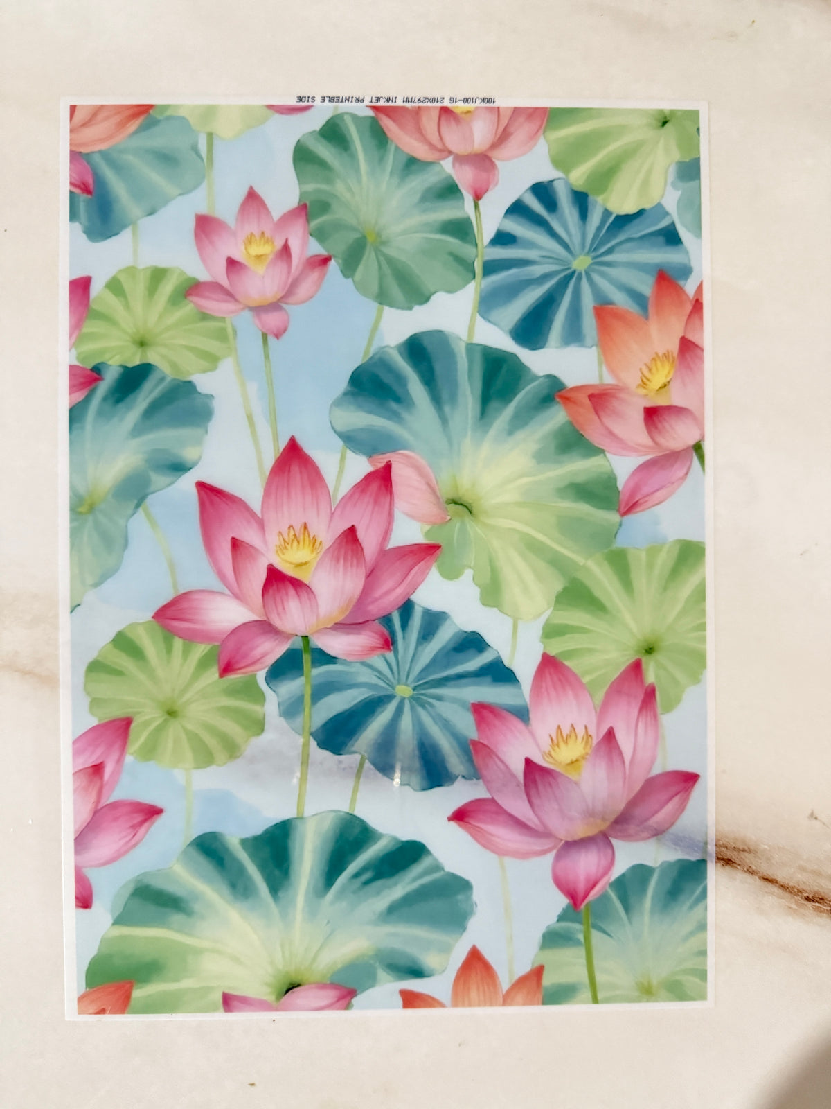 A4 Insert Sheet - Lotus (G)