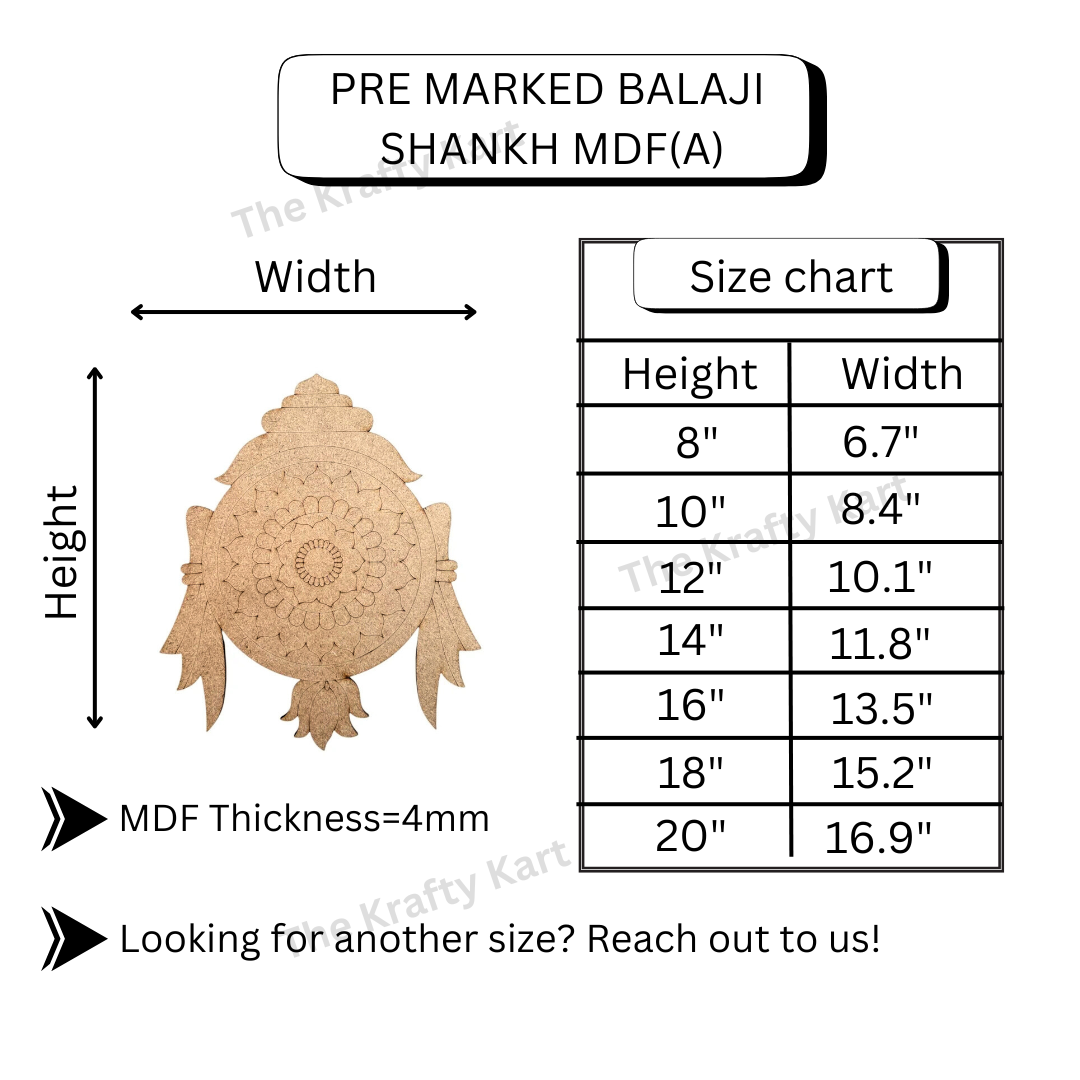 Pre Marked Balaji Shankh Mdf (B)