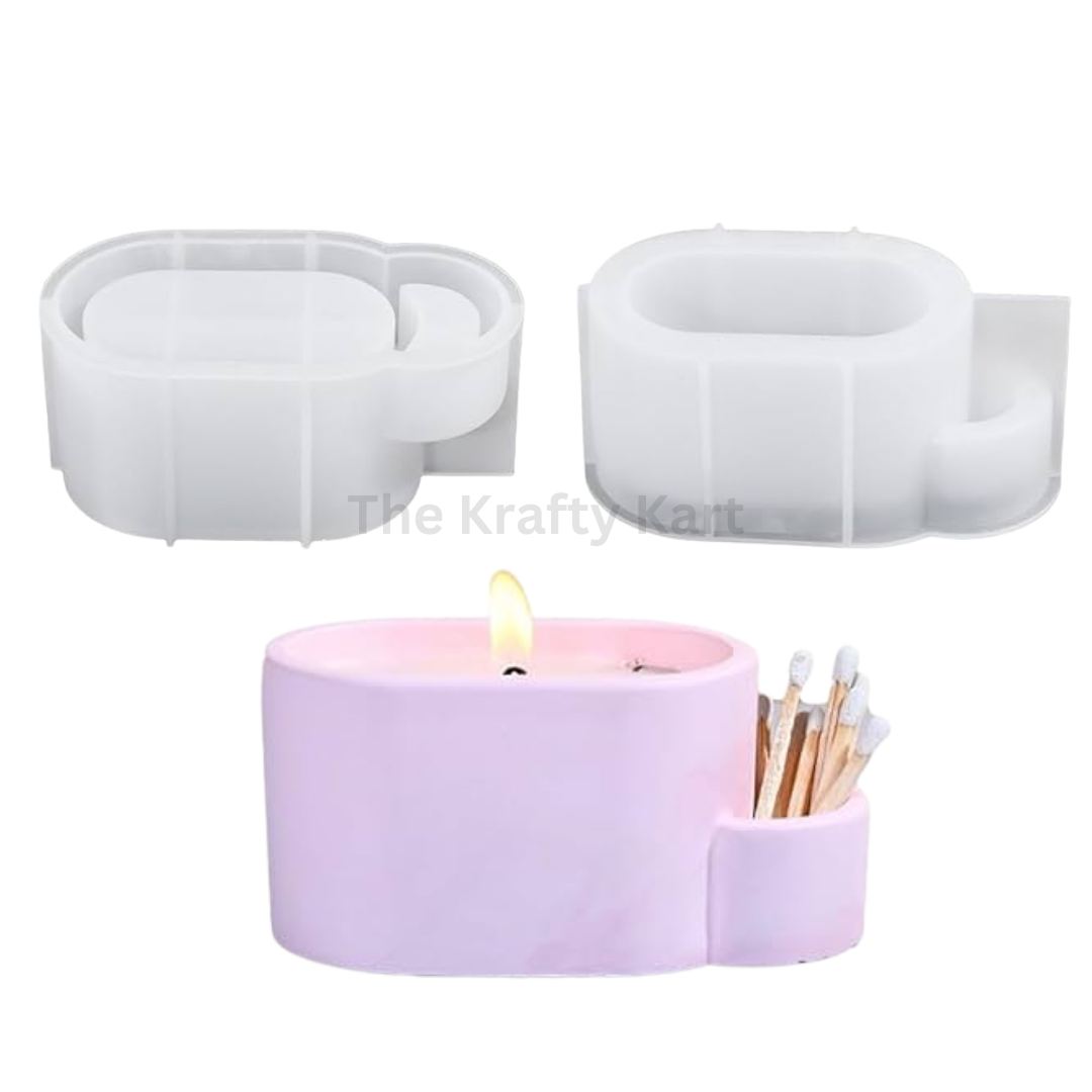 Oval Shape Candle Holder Mould