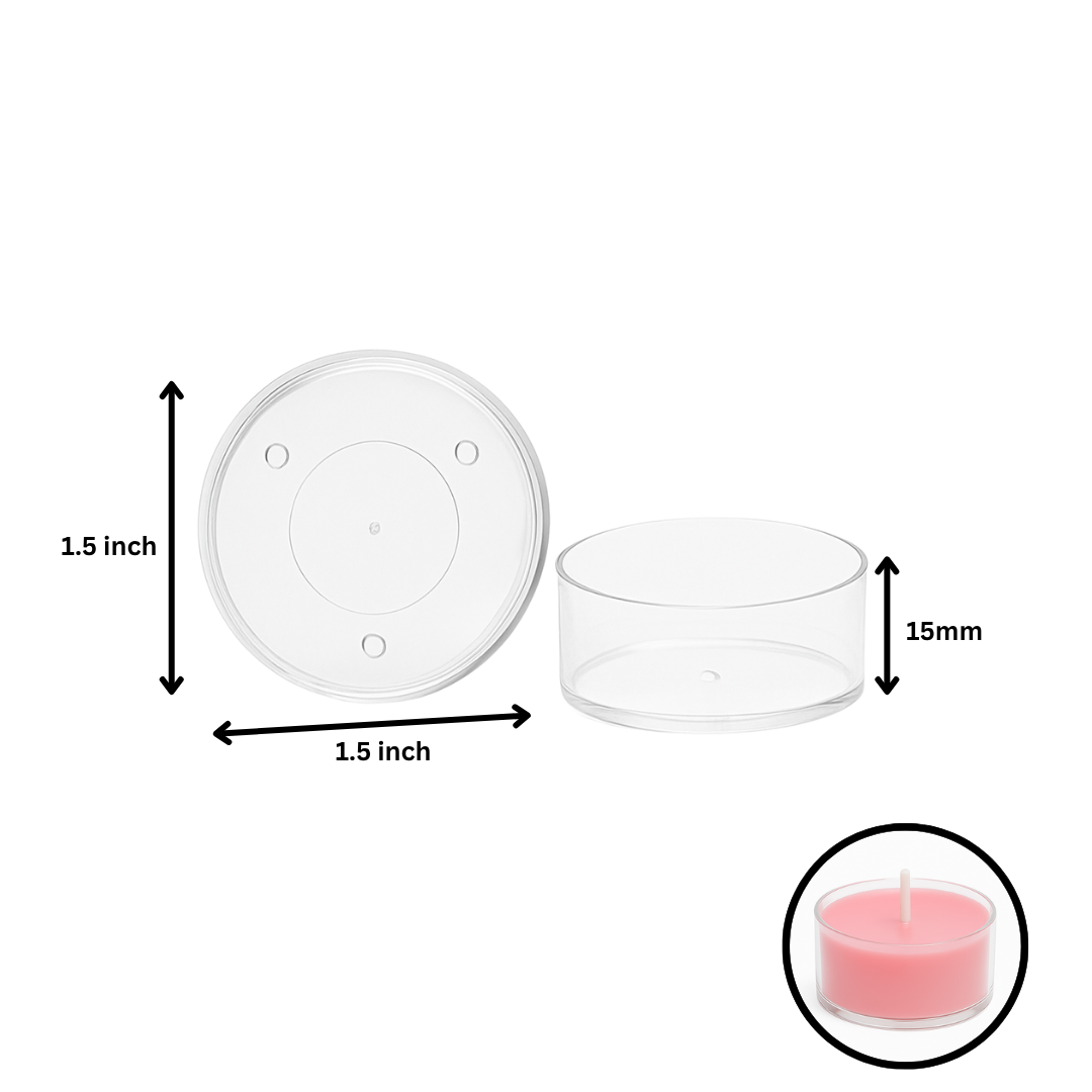 Transparent Cup For Candle - Round