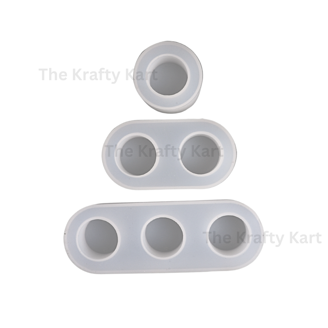 3 in 1 Round T-Light Holder Mould