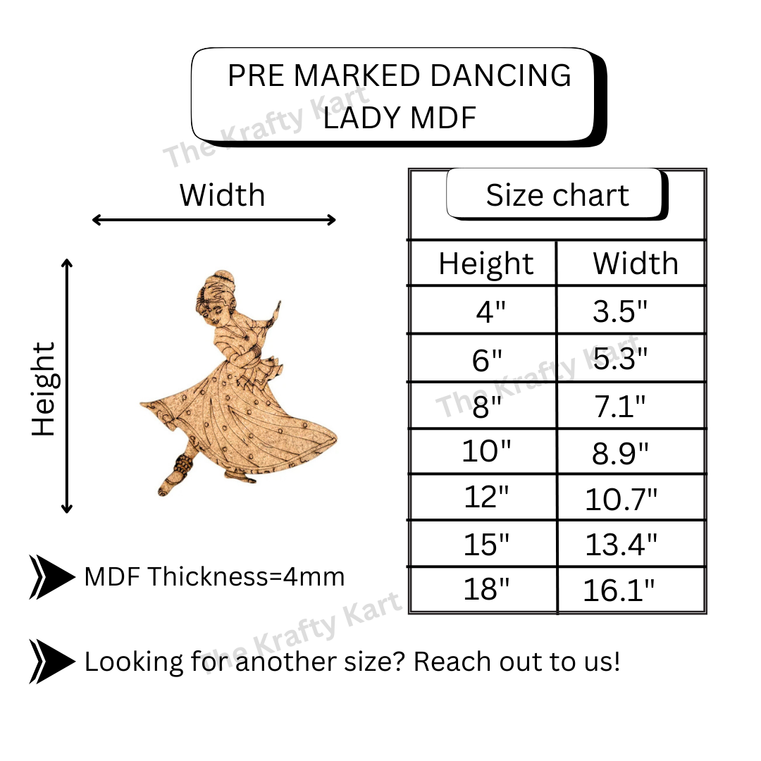 Pre Marked Dancing Lady Mdf