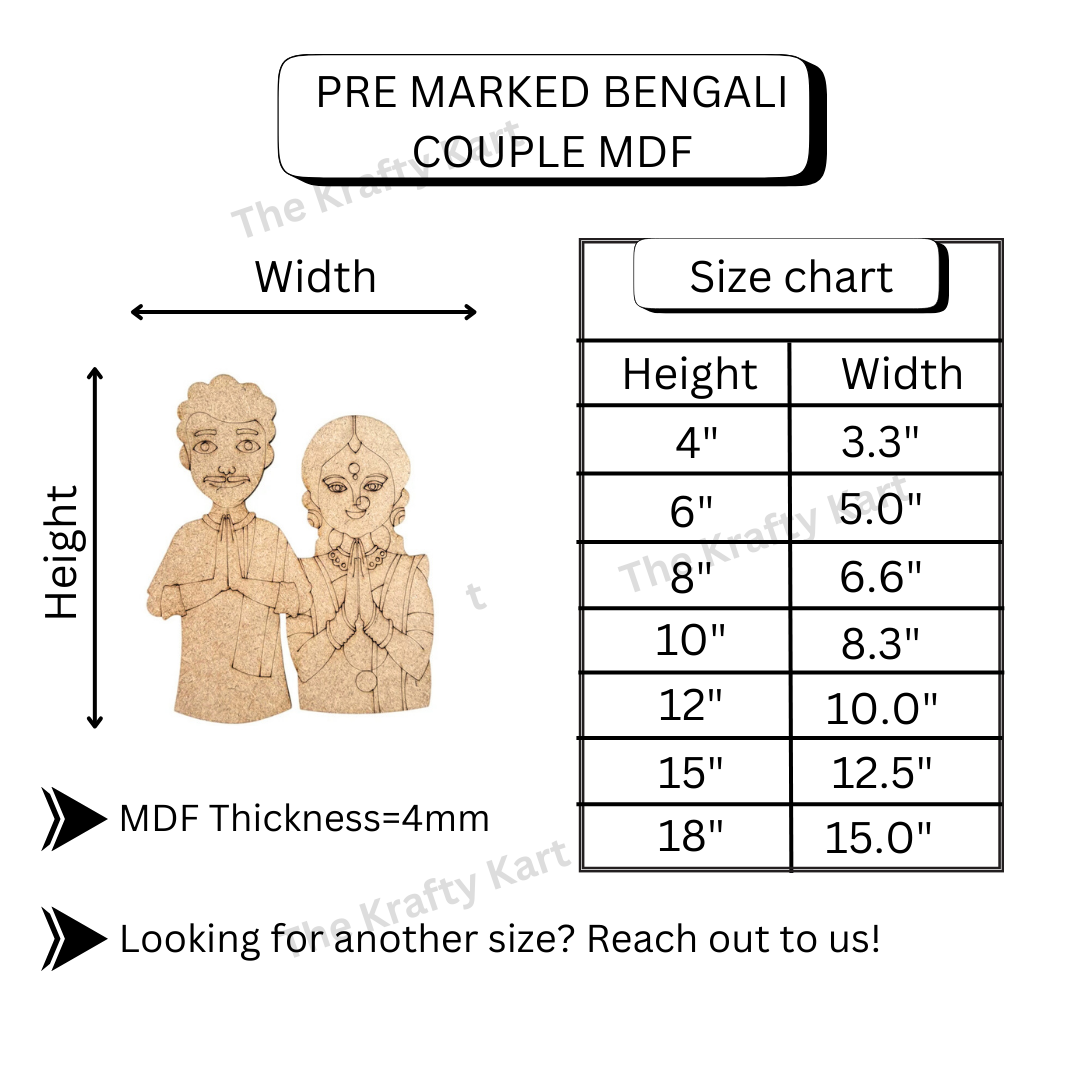 Pre Marked Bengali Couple Mdf
