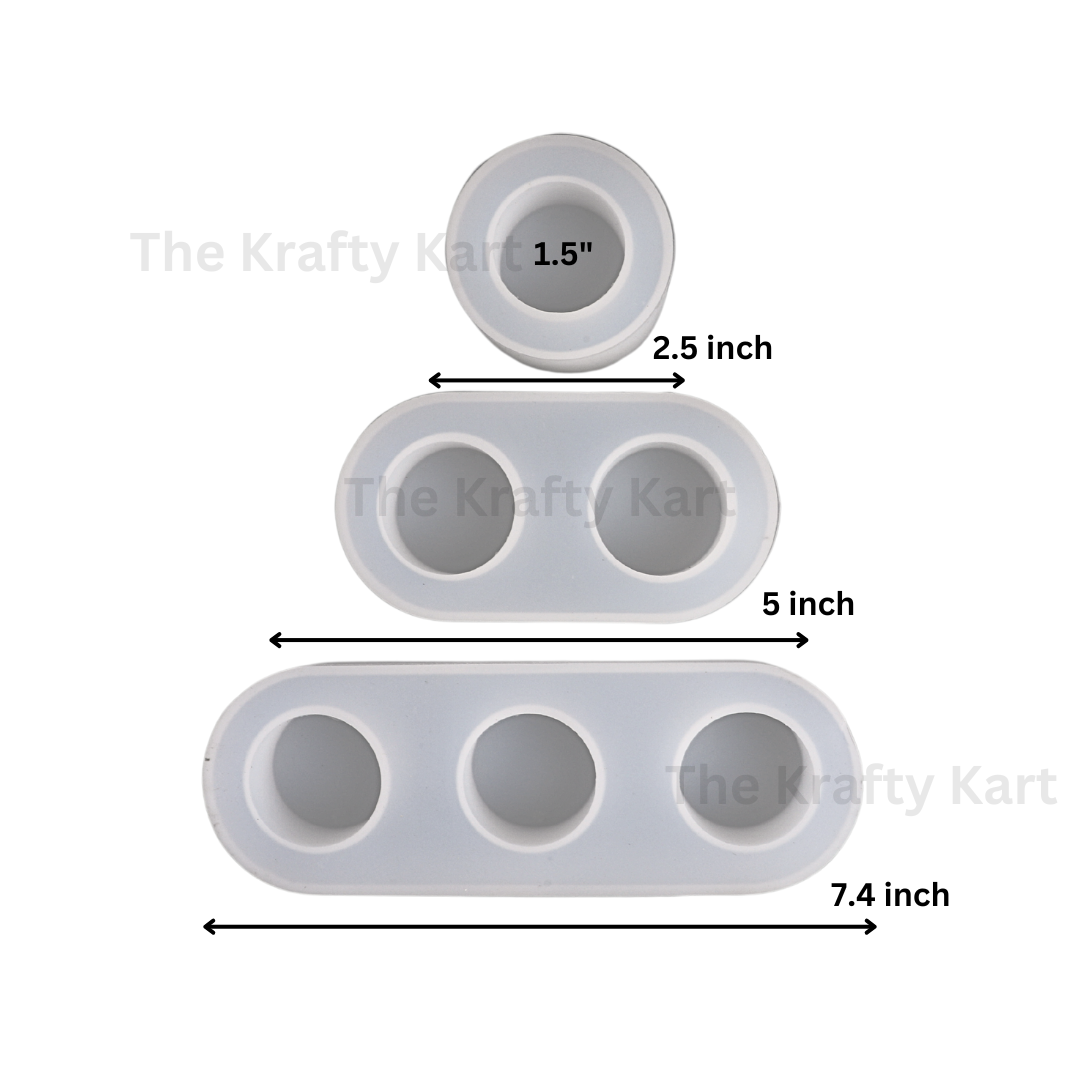 3 in 1 Round T-Light Holder Mould