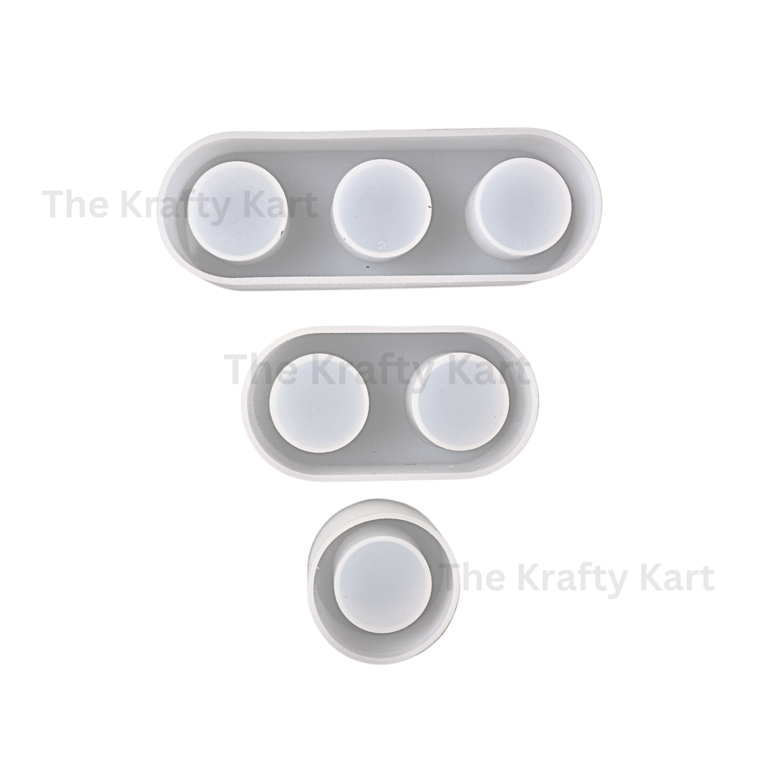 3 in 1 Round T-Light Holder Mould