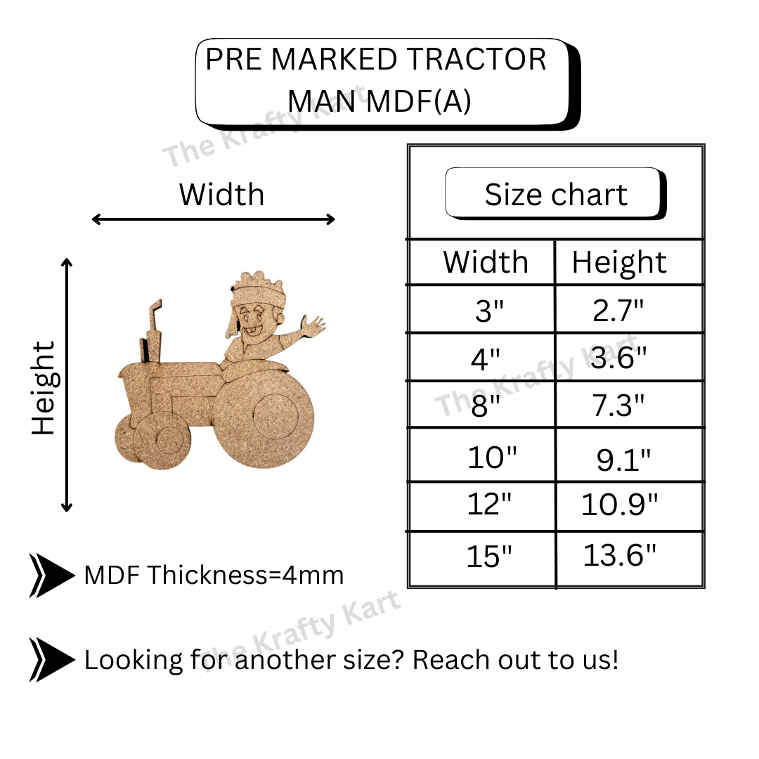 Pre Marked Tractor Man Mdf (A)