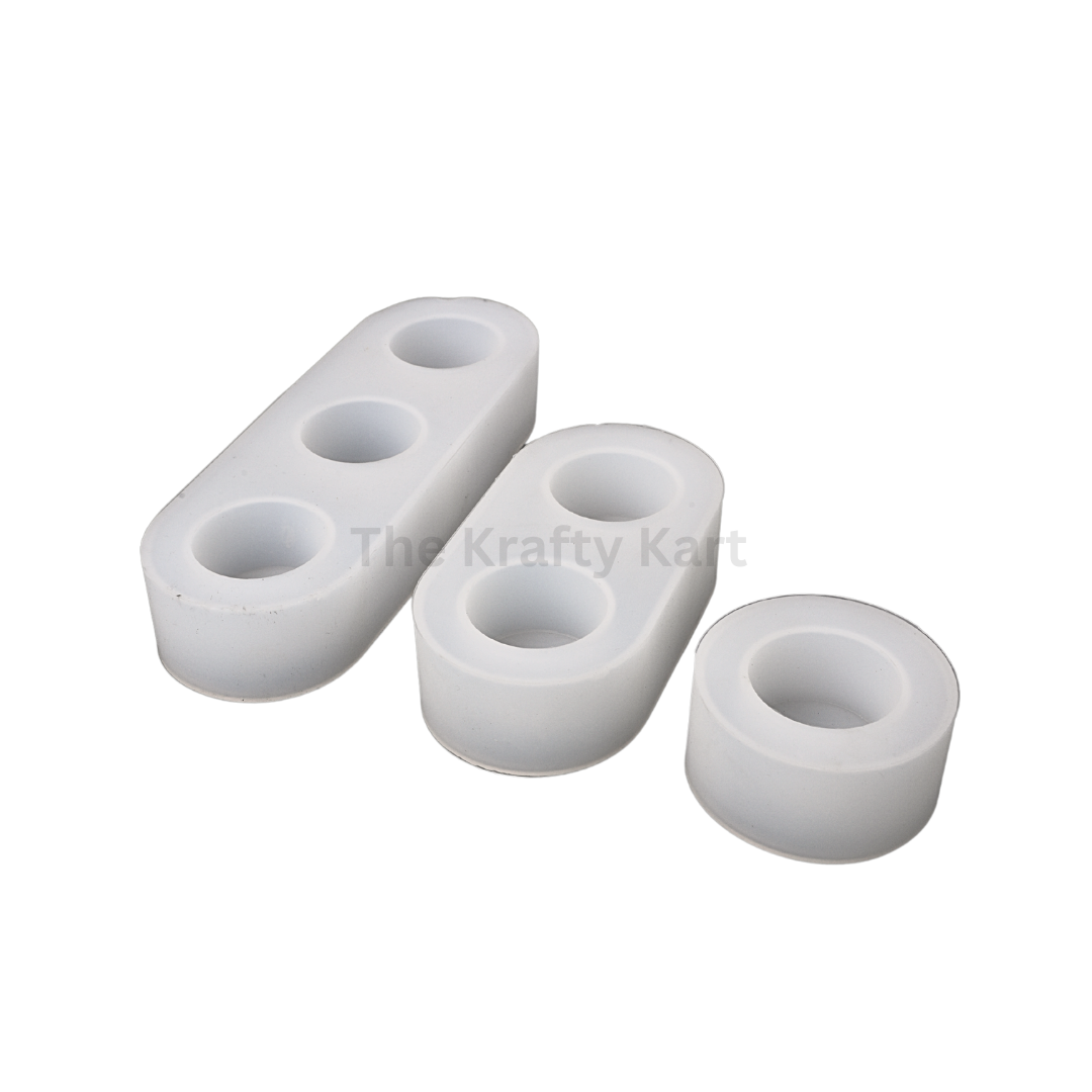 3 in 1 Round T-Light Holder Mould