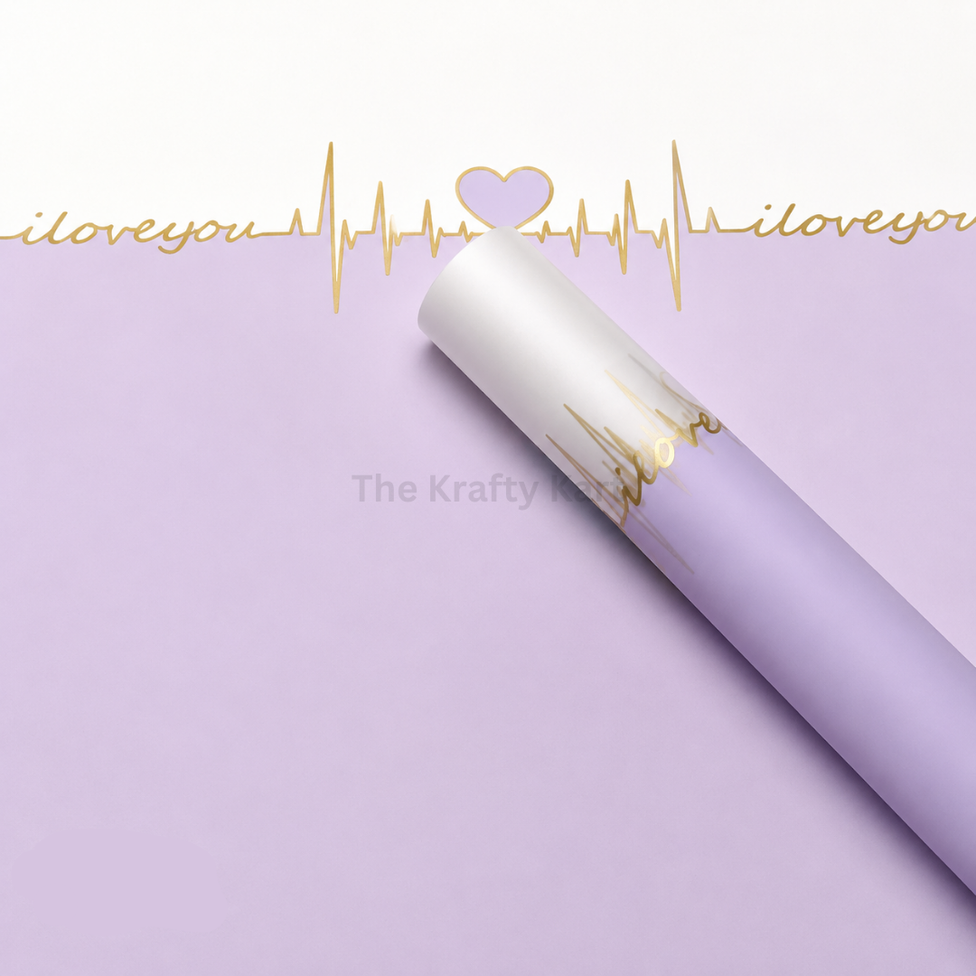 Wrapping Paper Plastic (Heartbeat)(5 Sheets)