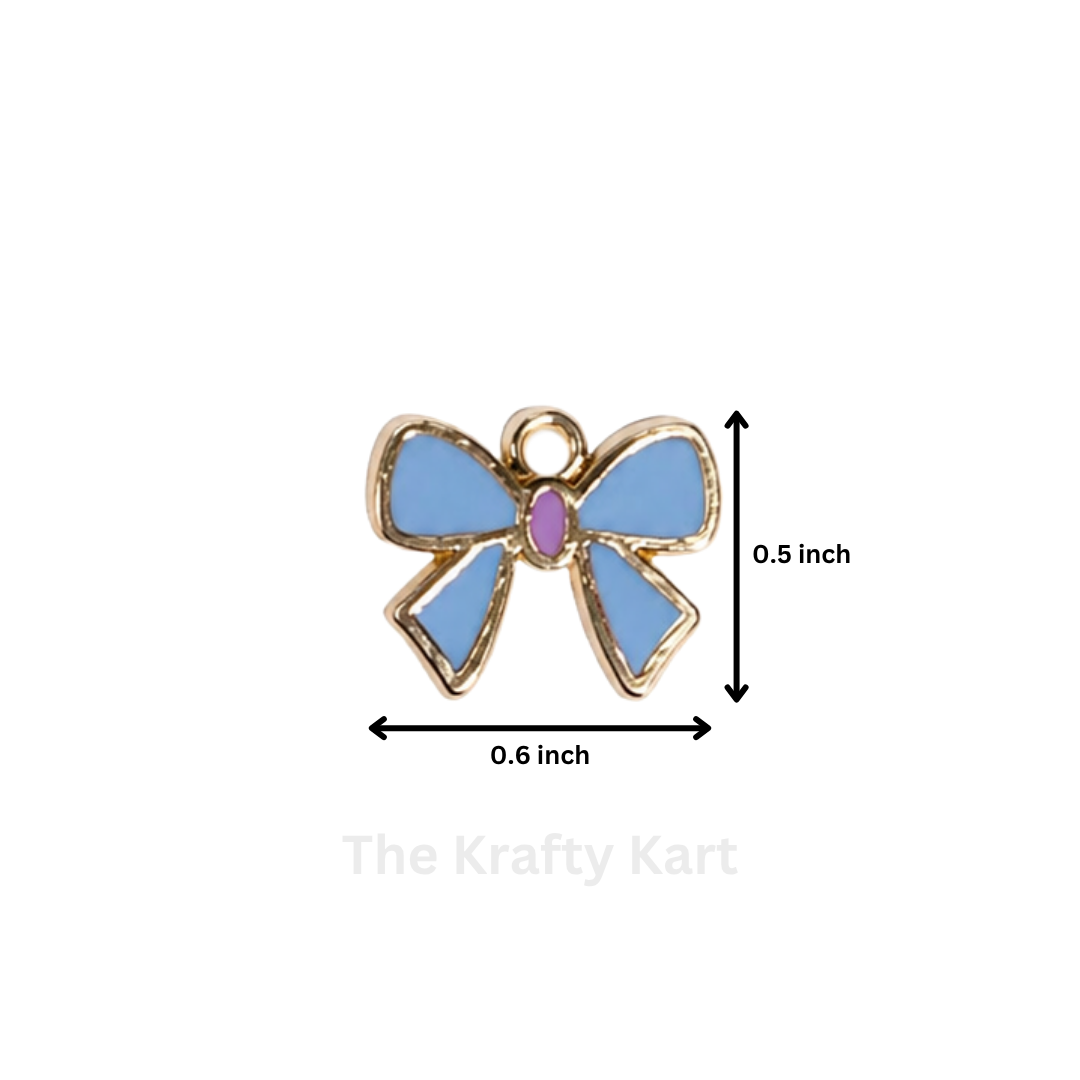 Anti-Tarnish Bow Charm Pendant (H)