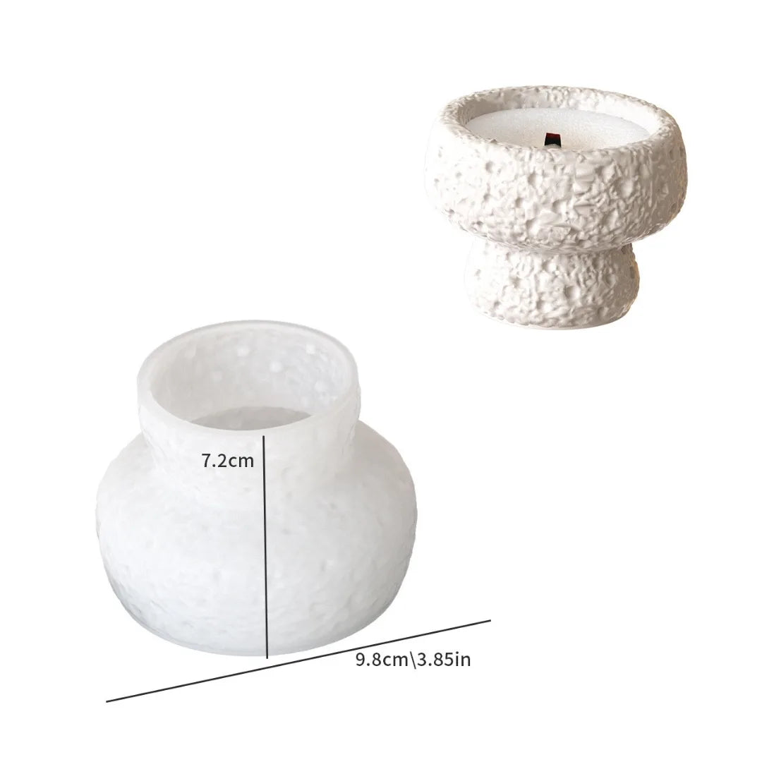 Stone Pattern Candle Cup Mould
