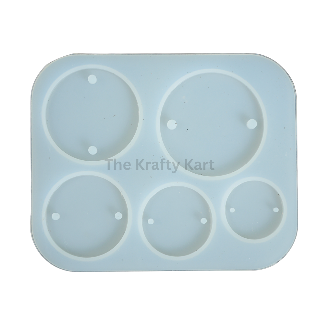 5 Cavity Round Rakhi Mould