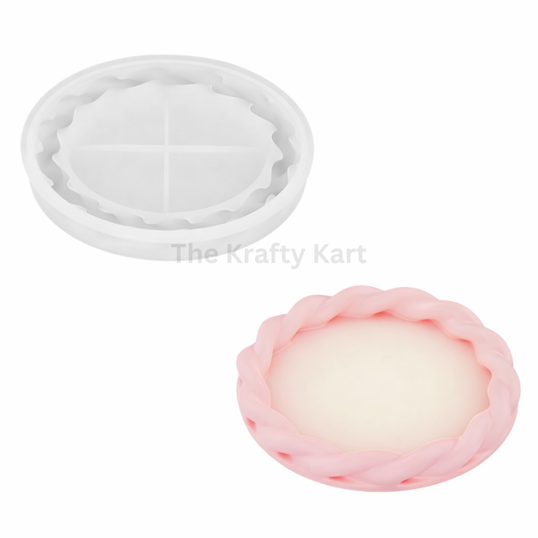 Large Design Love Twist Plate Tray Mould