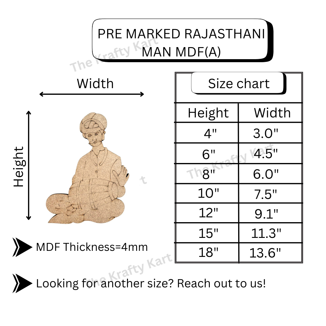 Pre Marked Rajasthani Man Mdf (A)