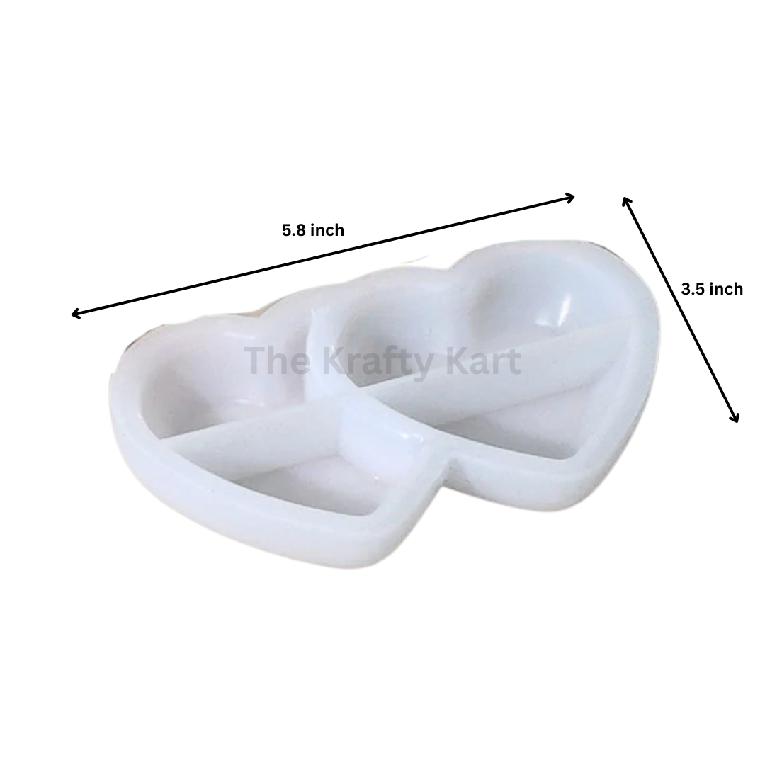 Double Heart Candle Cup Mould