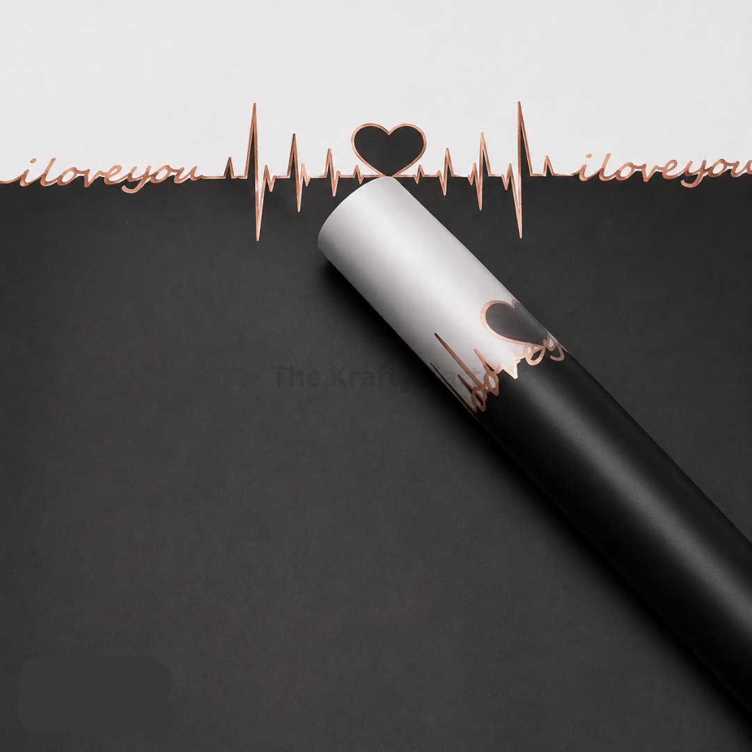 Wrapping Paper Plastic (Heartbeat)(5 Sheets)