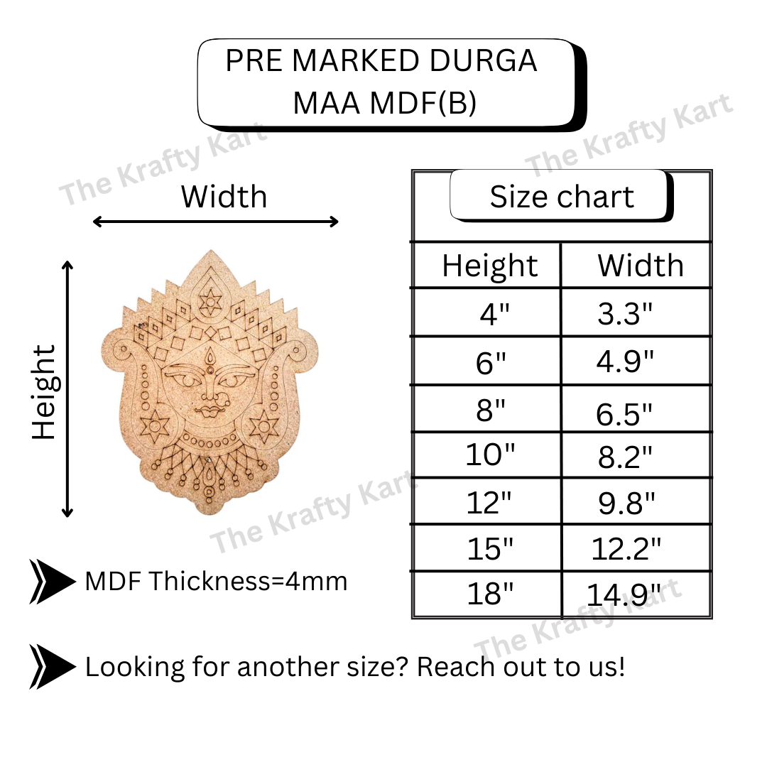 Pre Marked Durga Maa Mdf (B)