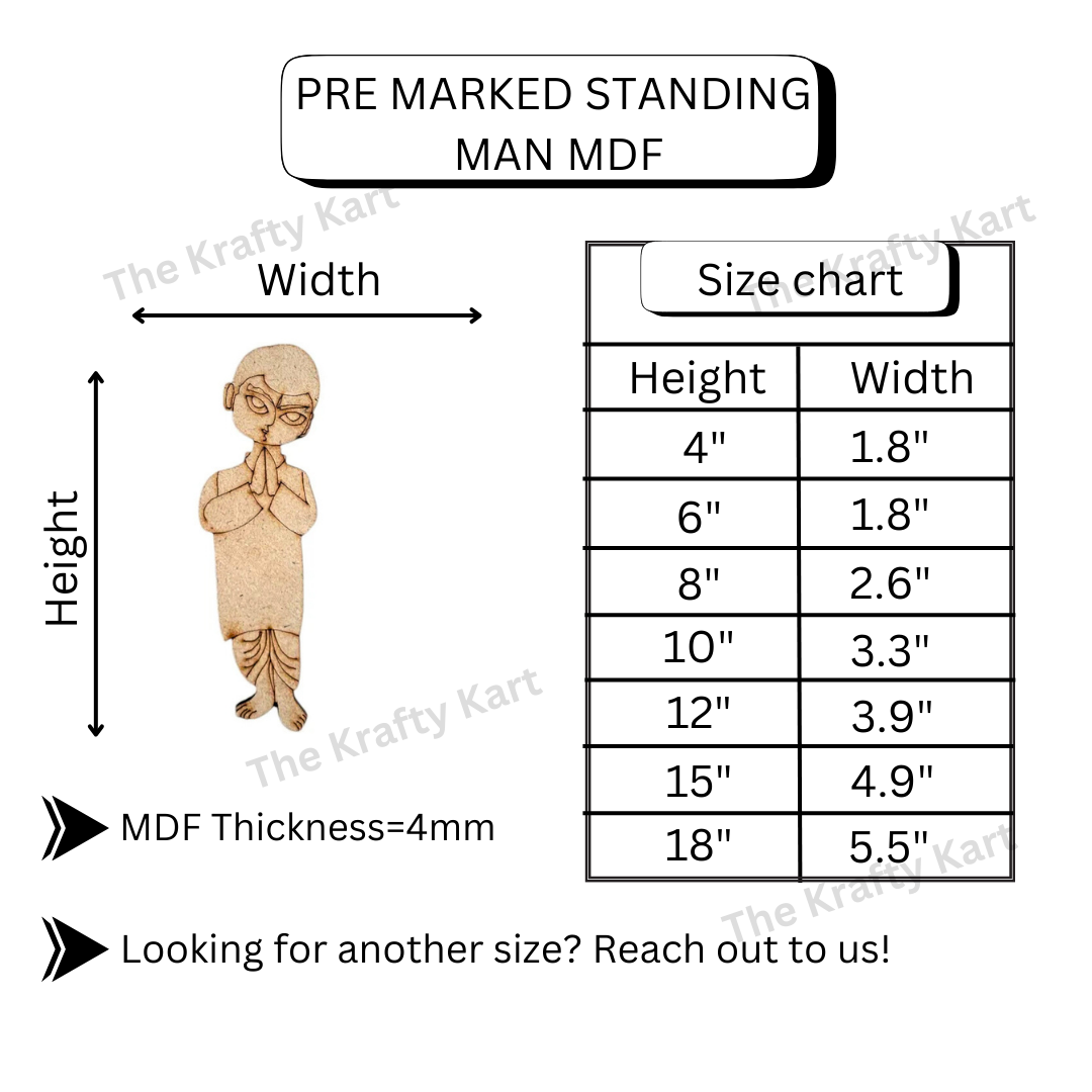 Pre Marked Standing Man Mdf