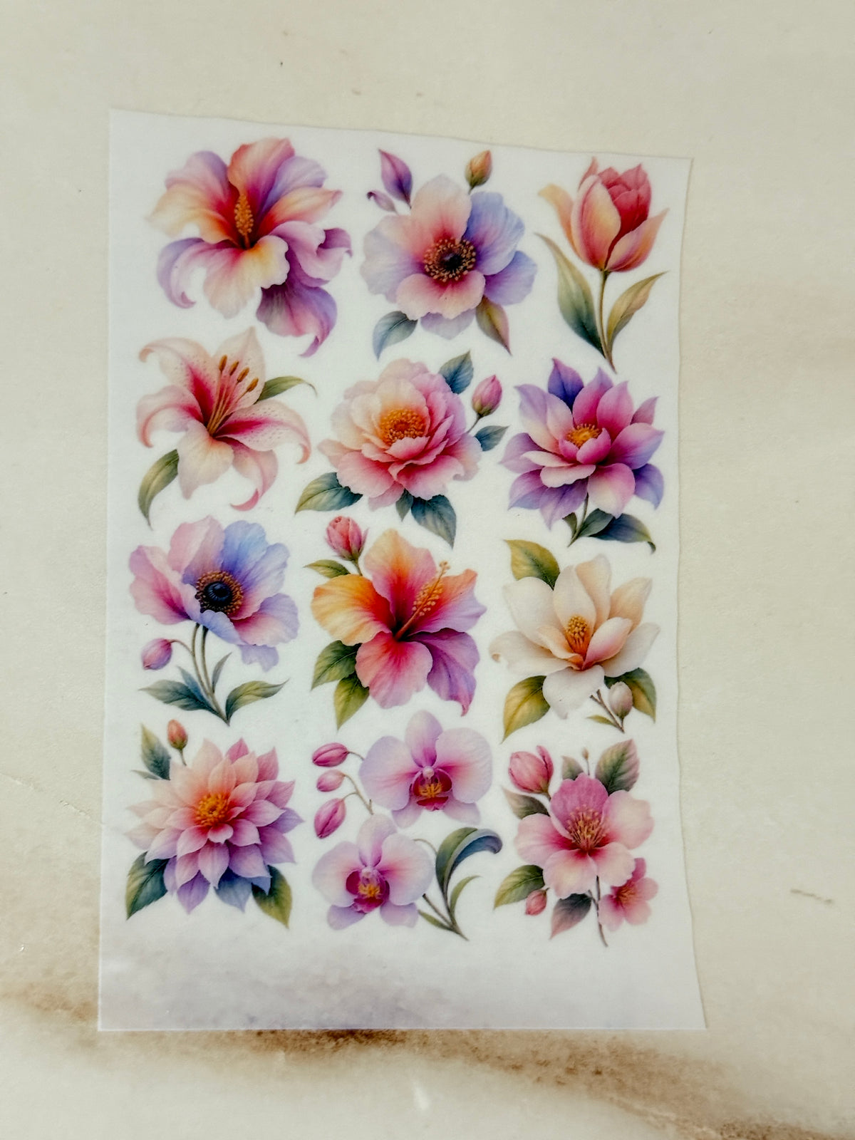 A6 Insert Sheet - Flower (I)