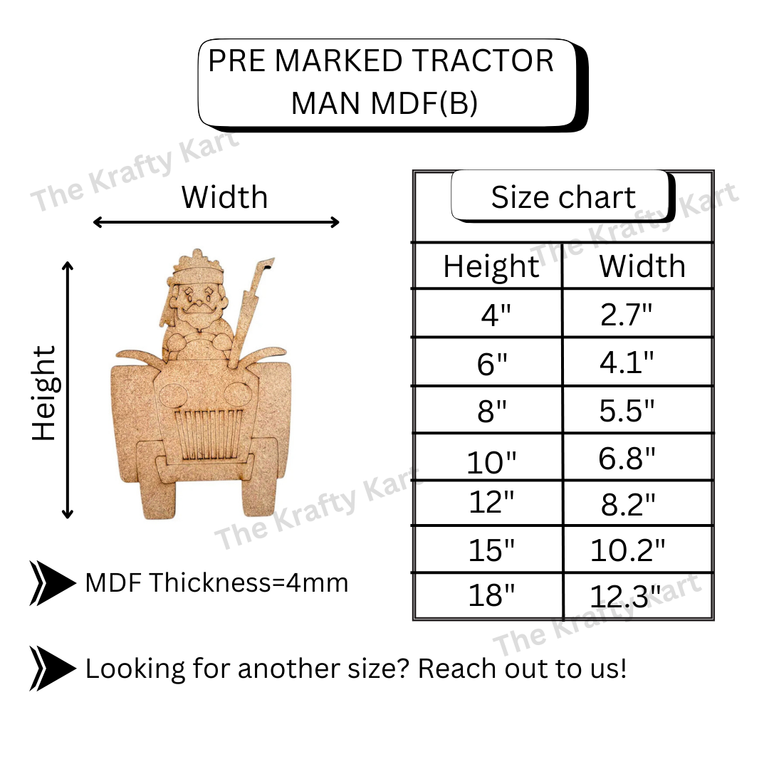 Pre Marked Tractor Man Mdf (B)