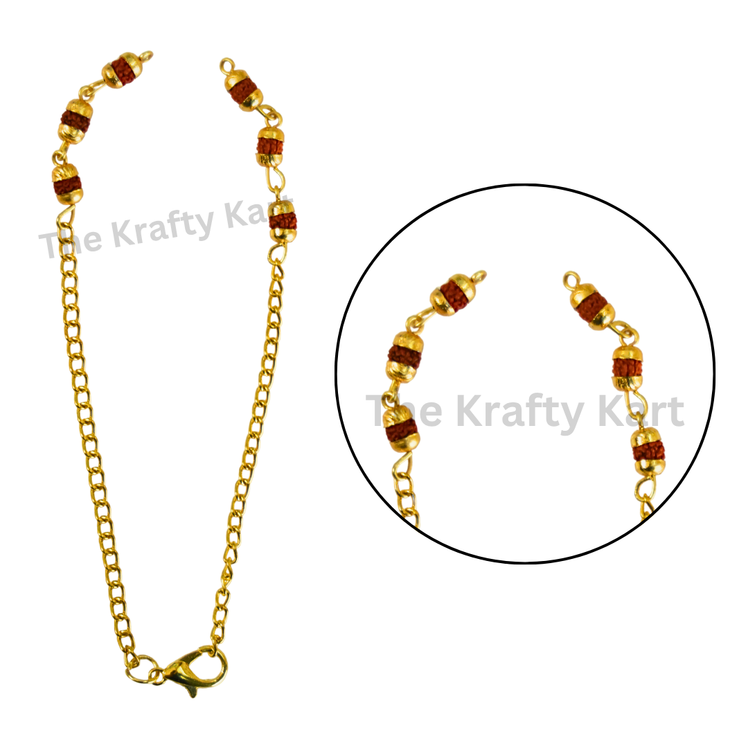 Rudraksha Rakhi Bracelet Chain