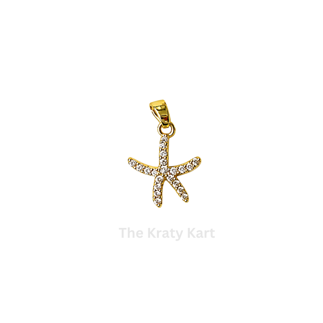 Anti-Tarnish Starfish Charm Pendant (D)