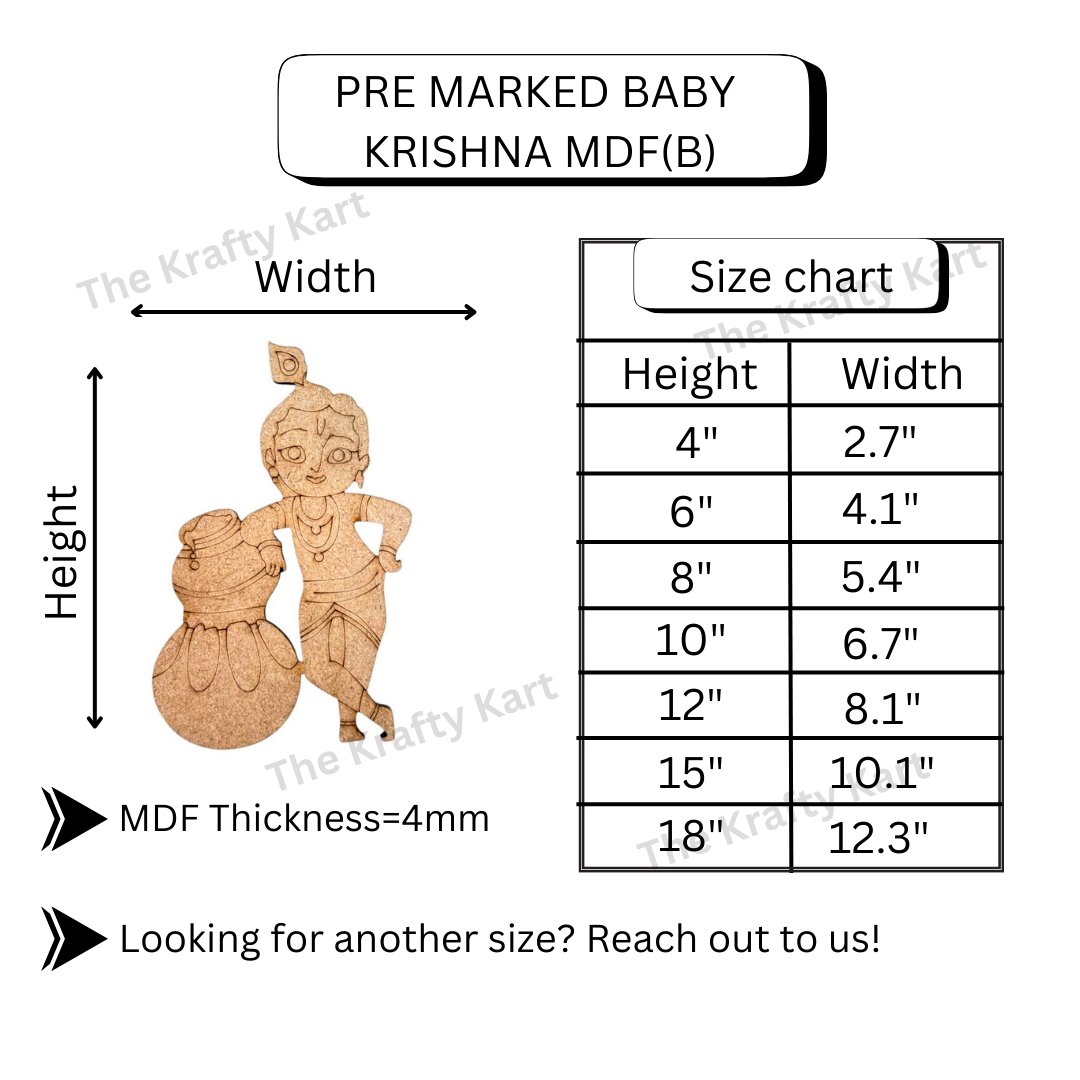 Pre Marked Baby Krishna Mdf (B)