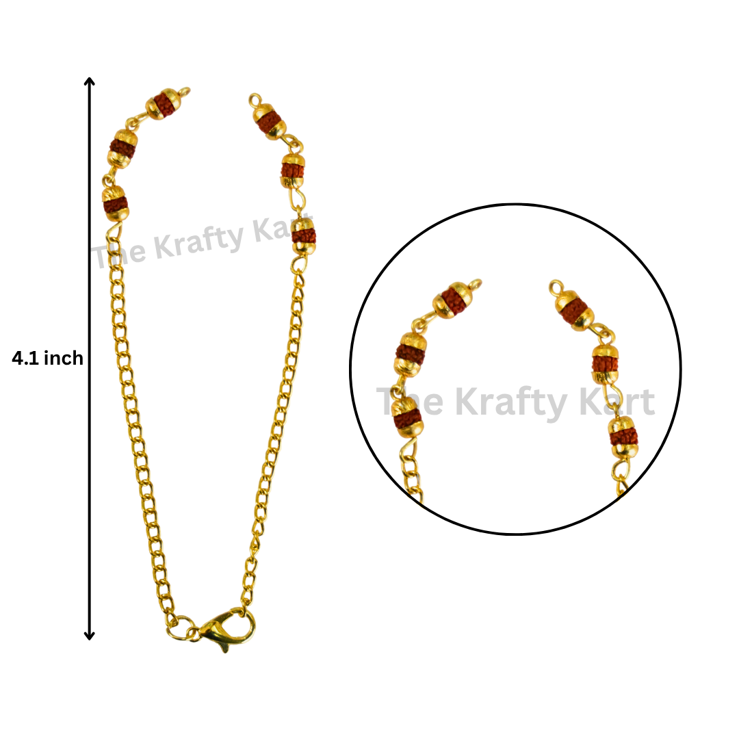 Rudraksha Rakhi Bracelet Chain