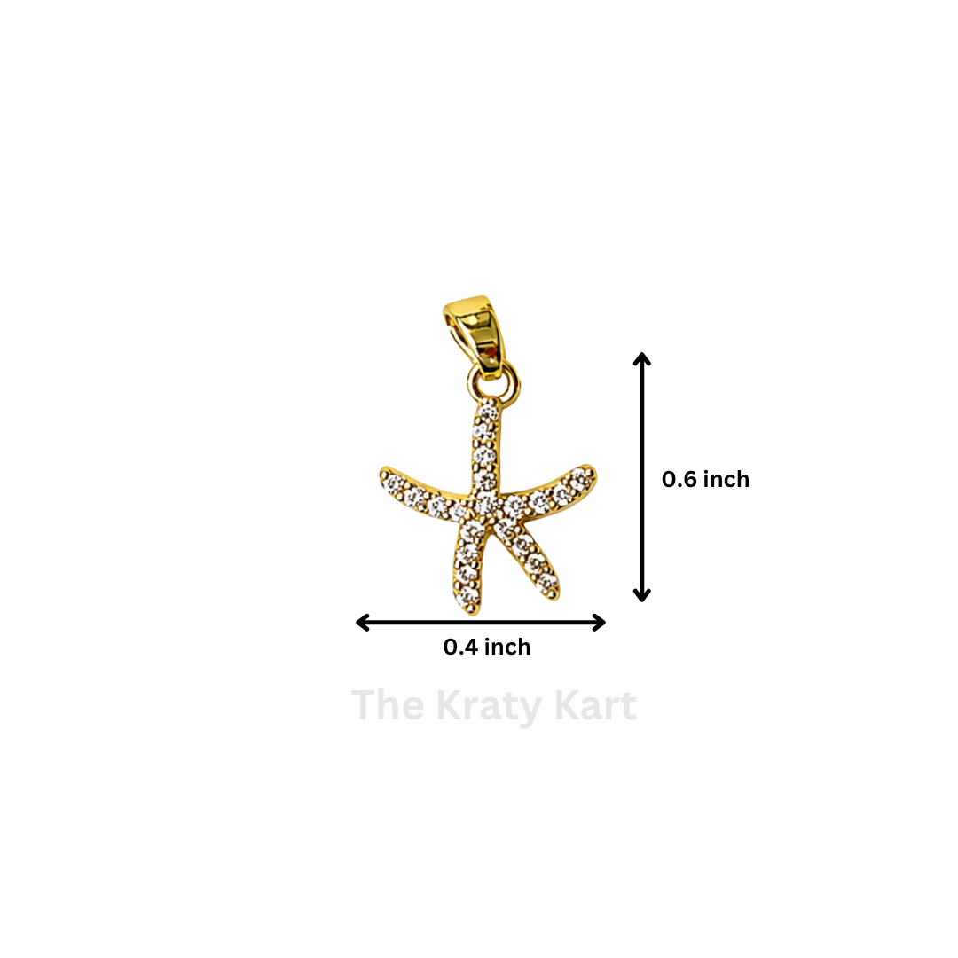 Anti-Tarnish Starfish Charm Pendant (D)