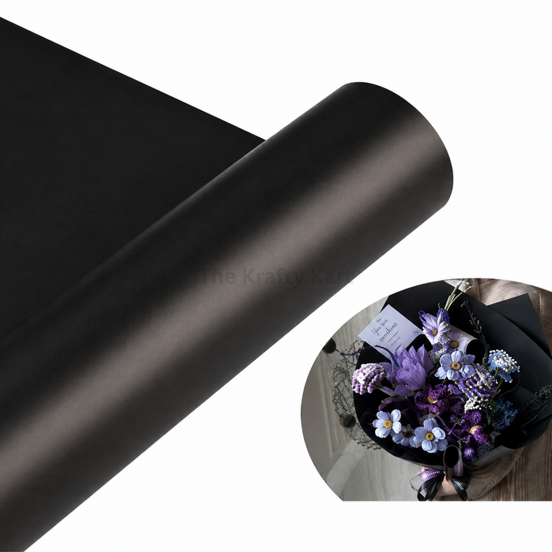 Wrapping Paper Plastic (Black)(5Meters)