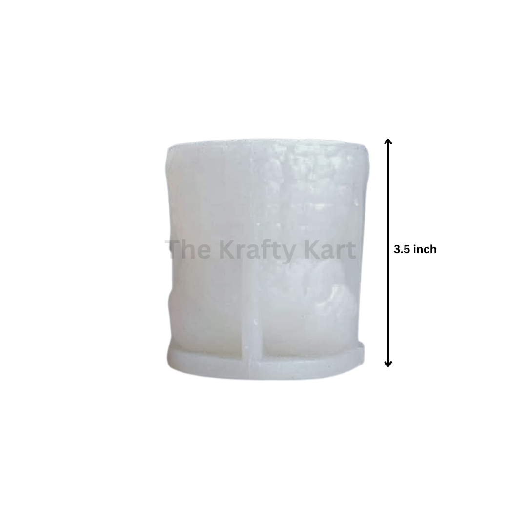 3D Rose Teddy With Bow Candle Mould