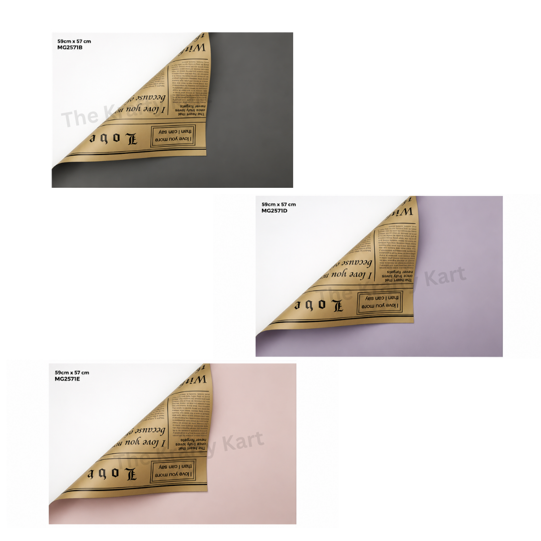 Wrapping Paper Plastic (Newspaper)(5 Sheets)