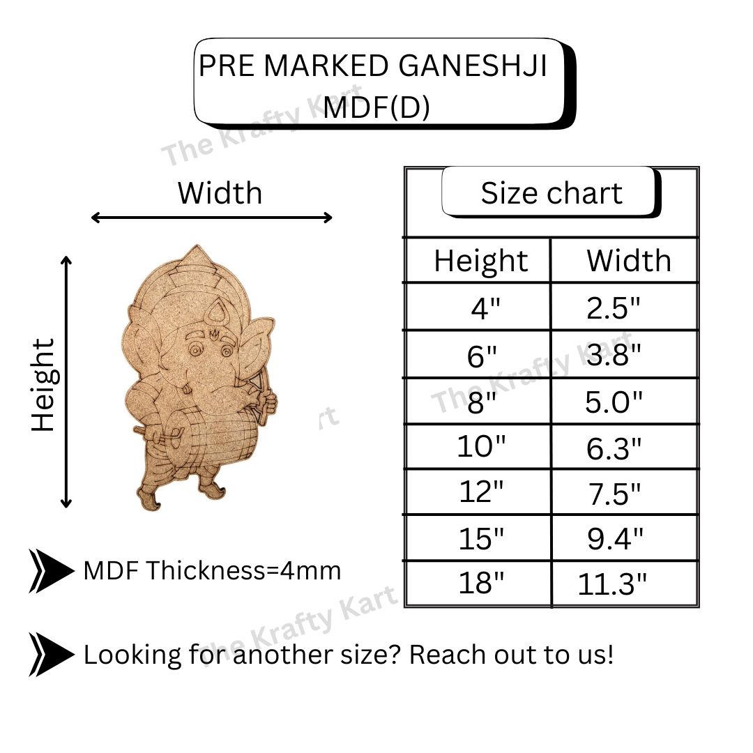 Pre Marked Ganeshji Mdf (D)