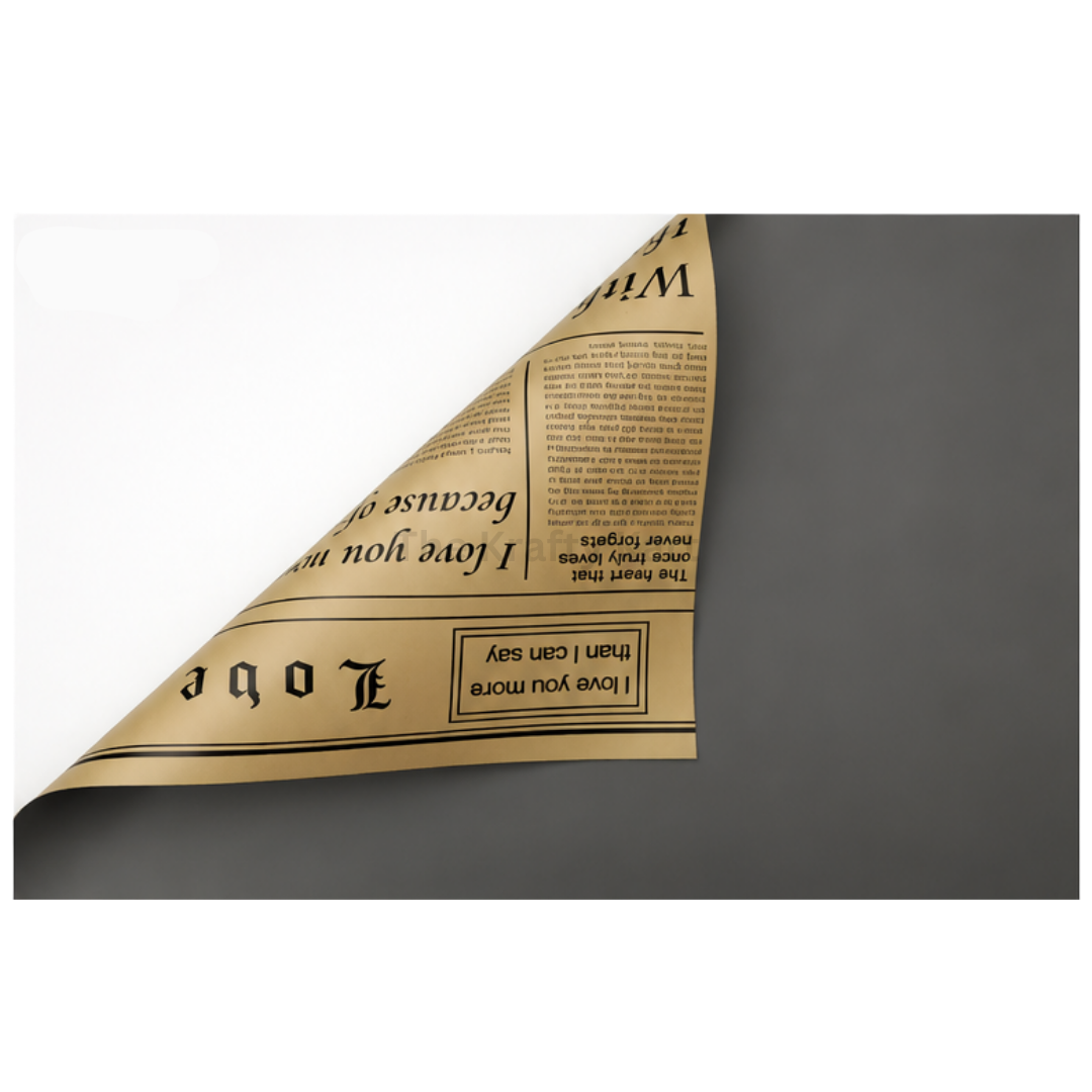 Wrapping Paper Plastic (Newspaper)(5 Sheets)