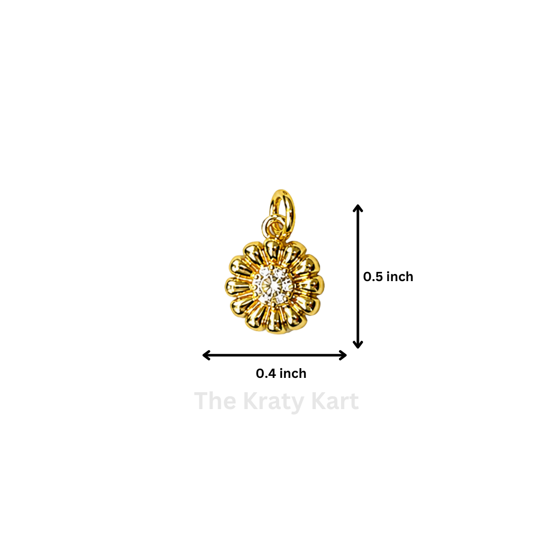 Anti-Tarnish Daisy Charm Pendant