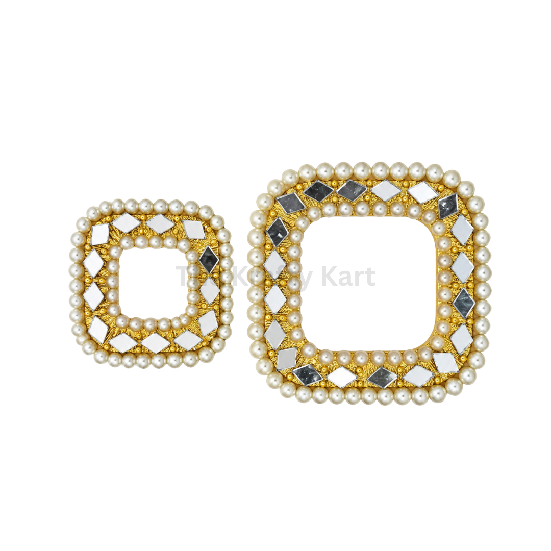 Square Traditional Pearl Ring