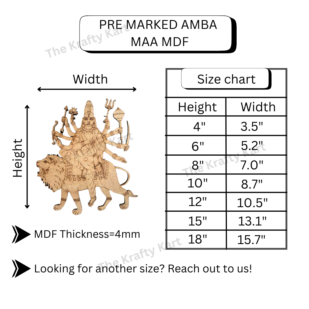 Pre Marked Amba Mata Mdf