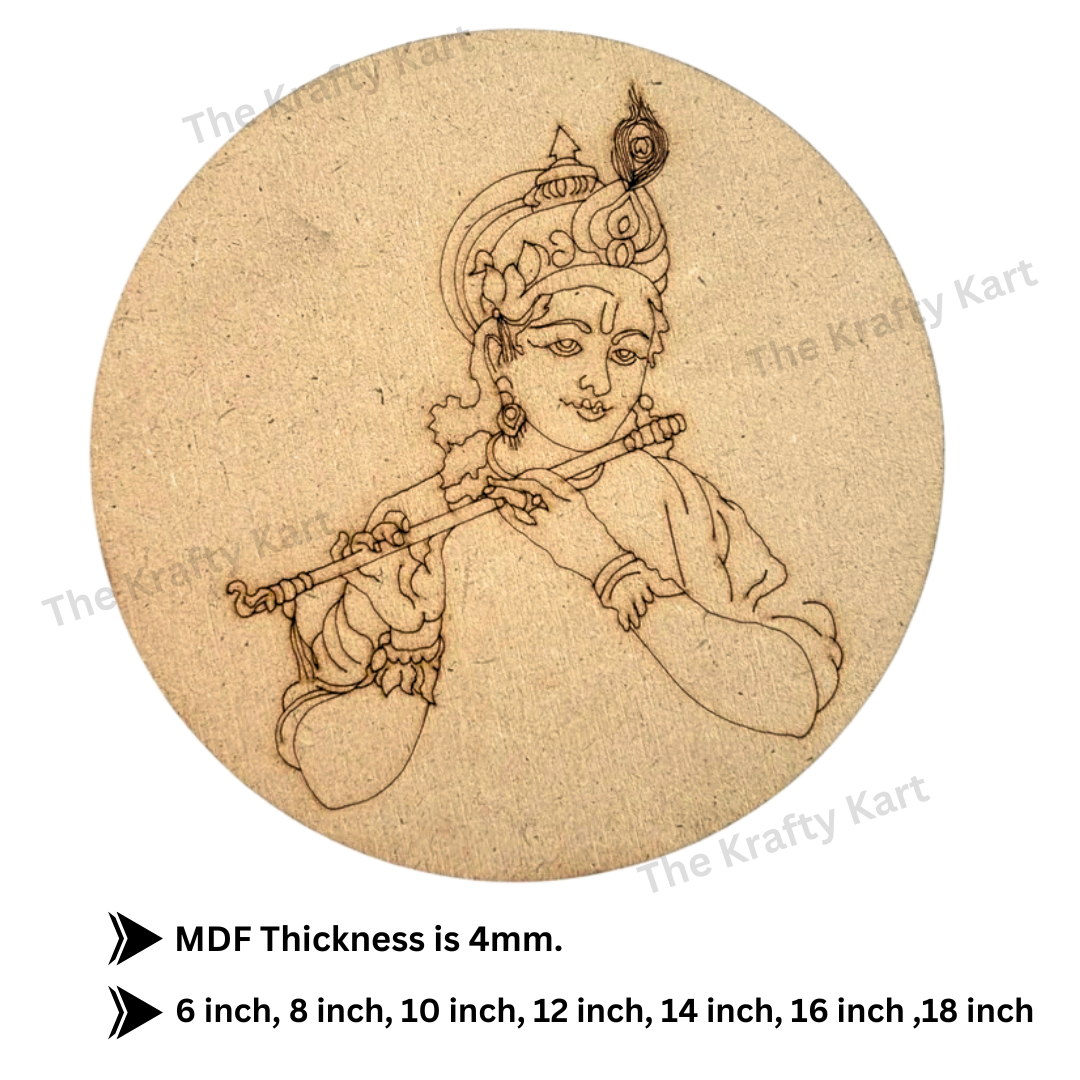 Pre Marked Round Krishanji Mdf (A)