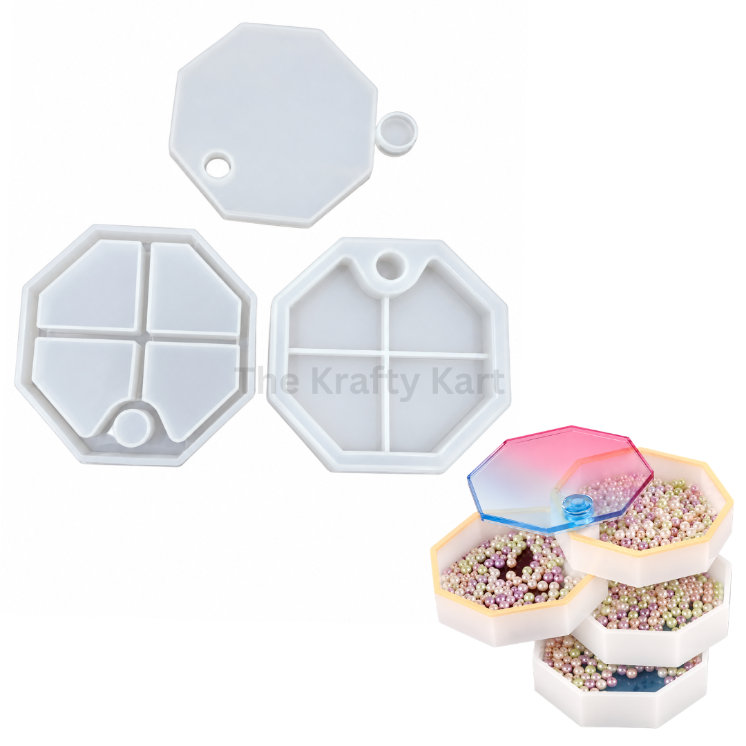 Octagon Multi Layer Storage Box With Fitting Mould