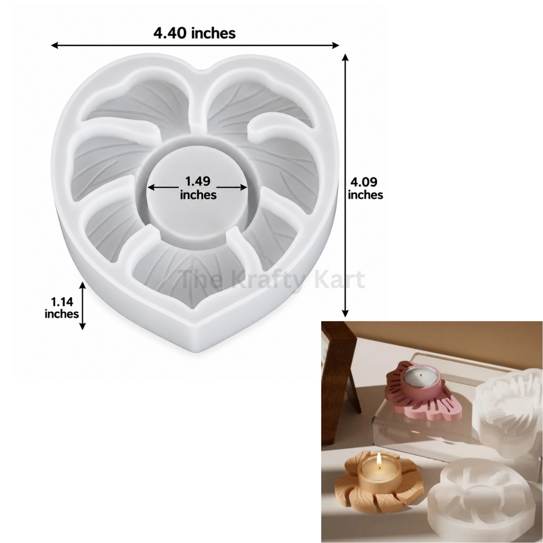 Lotus Curl Leaf T-Light Holder Mould