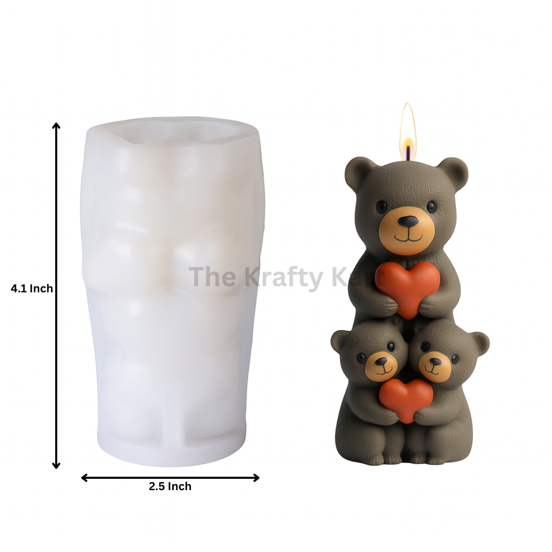 Teddy Bear Candle Mould (A)