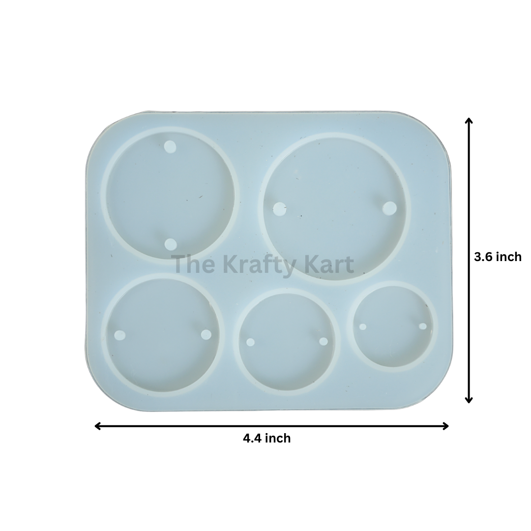 5 Cavity Round Rakhi Mould