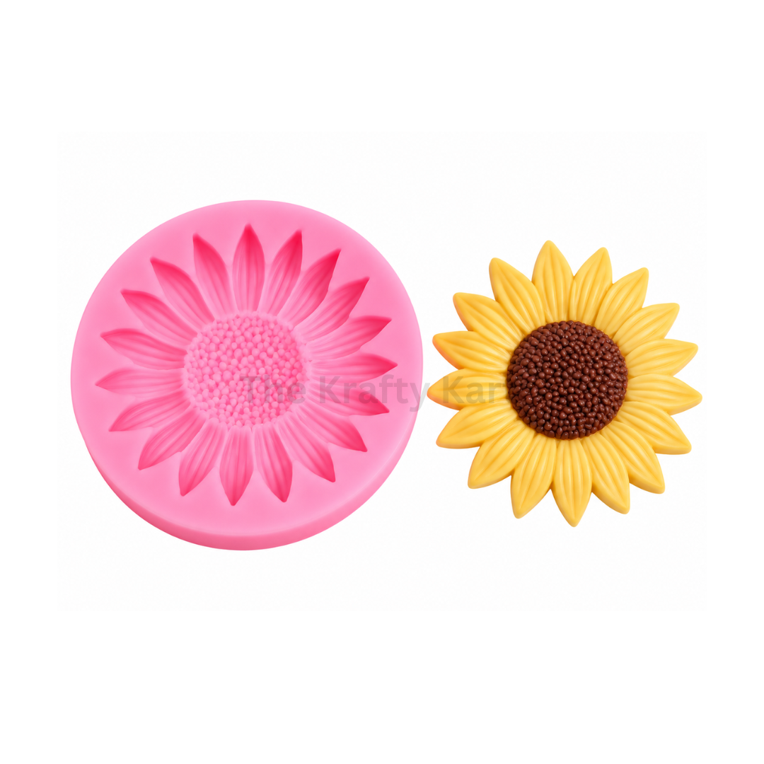Pink Sunflower Candle Mould (A)