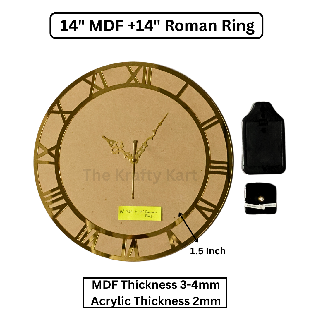 Border Roman Ring Clock Set