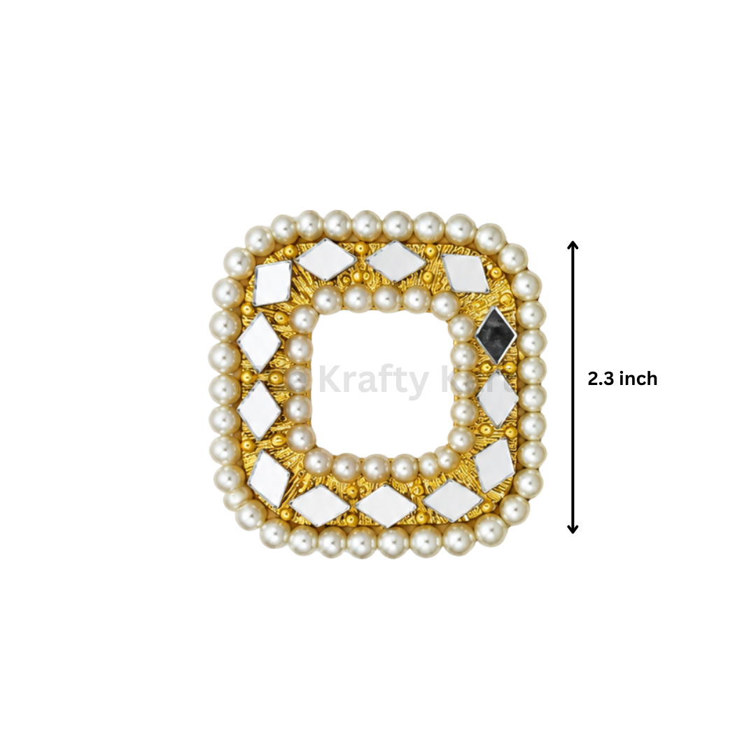Square Traditional Pearl Ring