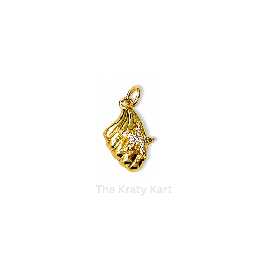 Anti-Tarnish Seashell Charm Pendant (A)